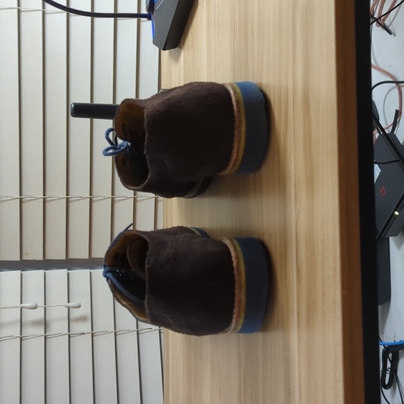 Peter Millar Dress shoes Men's 10W Wing tip brown suede leather - Picture 3 of 5